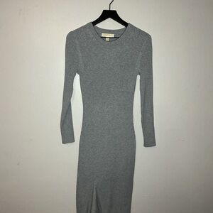Michael Kors Gray Long Sleeve Dress